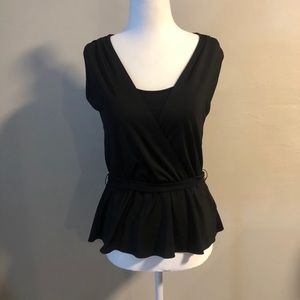 Banana Republic Petite Cross Over Short Sleeve Top